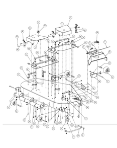 Fabricated Deck Assembly 54-Inch (Nov. 2003 And Prior) Diagram and Parts List for M54-HN 53BB5ETW750-24-HP Cub Cadet Lawn Tractor
